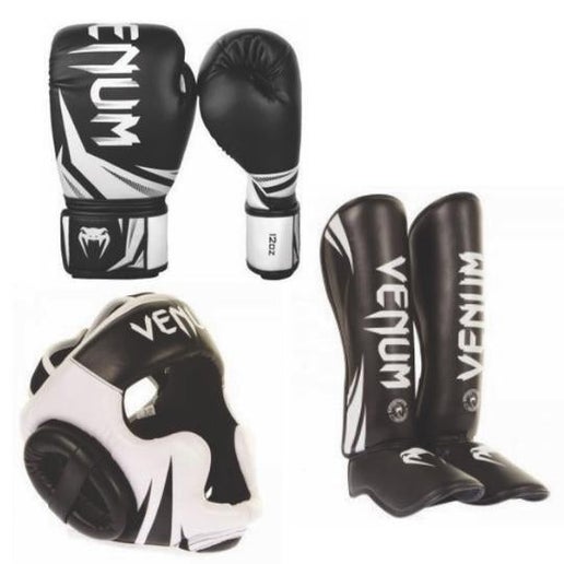 Venum Sparring Pack (Gloves, Headguard, Shin/Kick Guards)